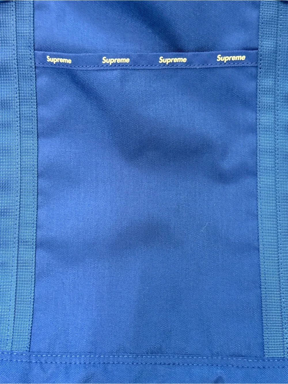 Supreme Royal Blue Cordura Duffel Bag with White Accents